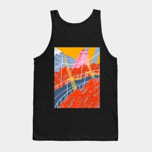 Road Red Trees Tank Top